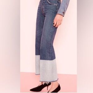 Reformation Two Tone Blue Denim Jeans